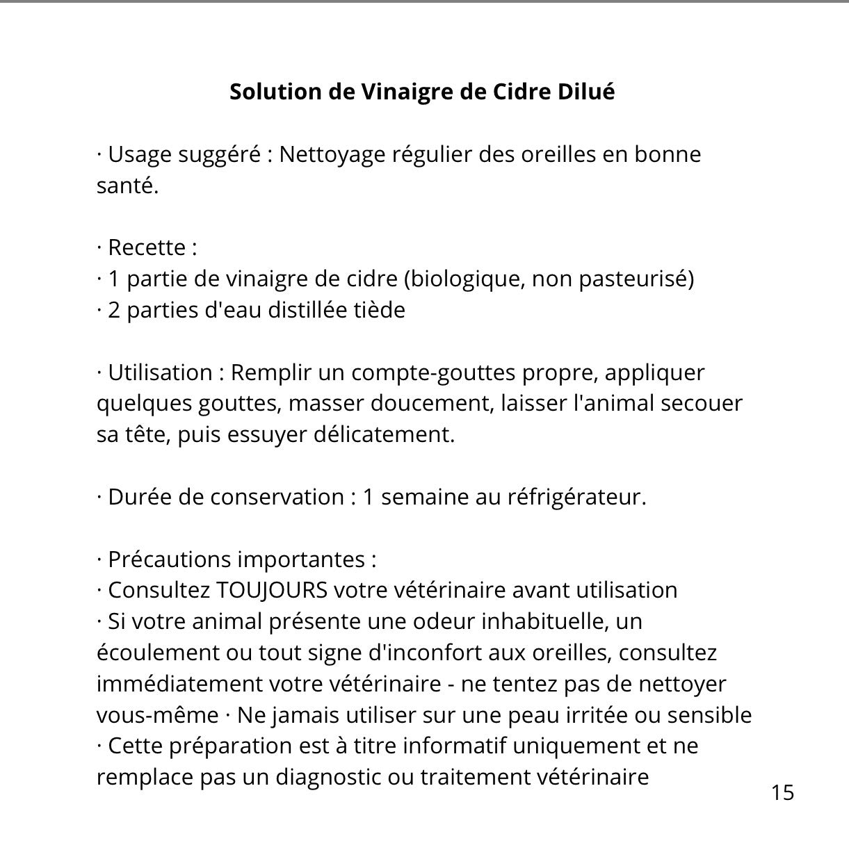 exemple de recettes naturelles pour chien et chat du guide PDF